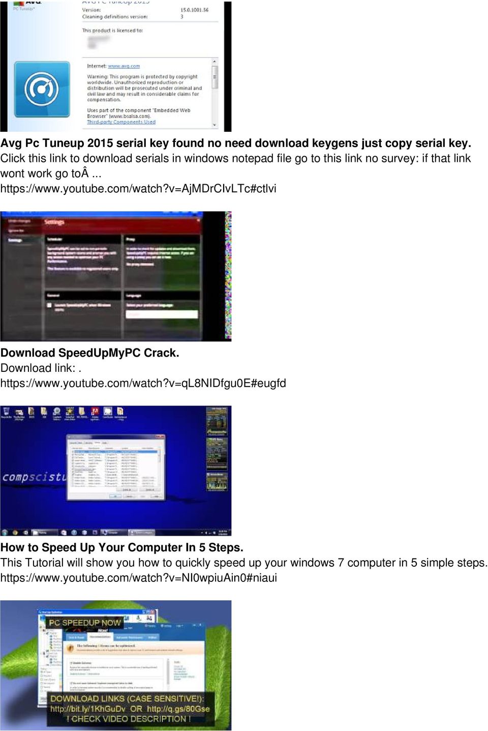 youtube.com/watch?v=ajmdrcivltc#ctlvi Download SpeedUpMyPC Crack. Download link:. https://www.youtube.com/watch?v=ql8nidfgu0e#eugfd How to Speed Up Your Computer In 5 Steps.