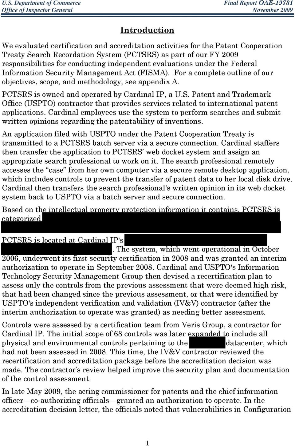 PCTSRS is owned and operated by Cardinal IP, a U.S. Patent and Trademark Office (USPTO) contractor that provides services related to international patent applications.