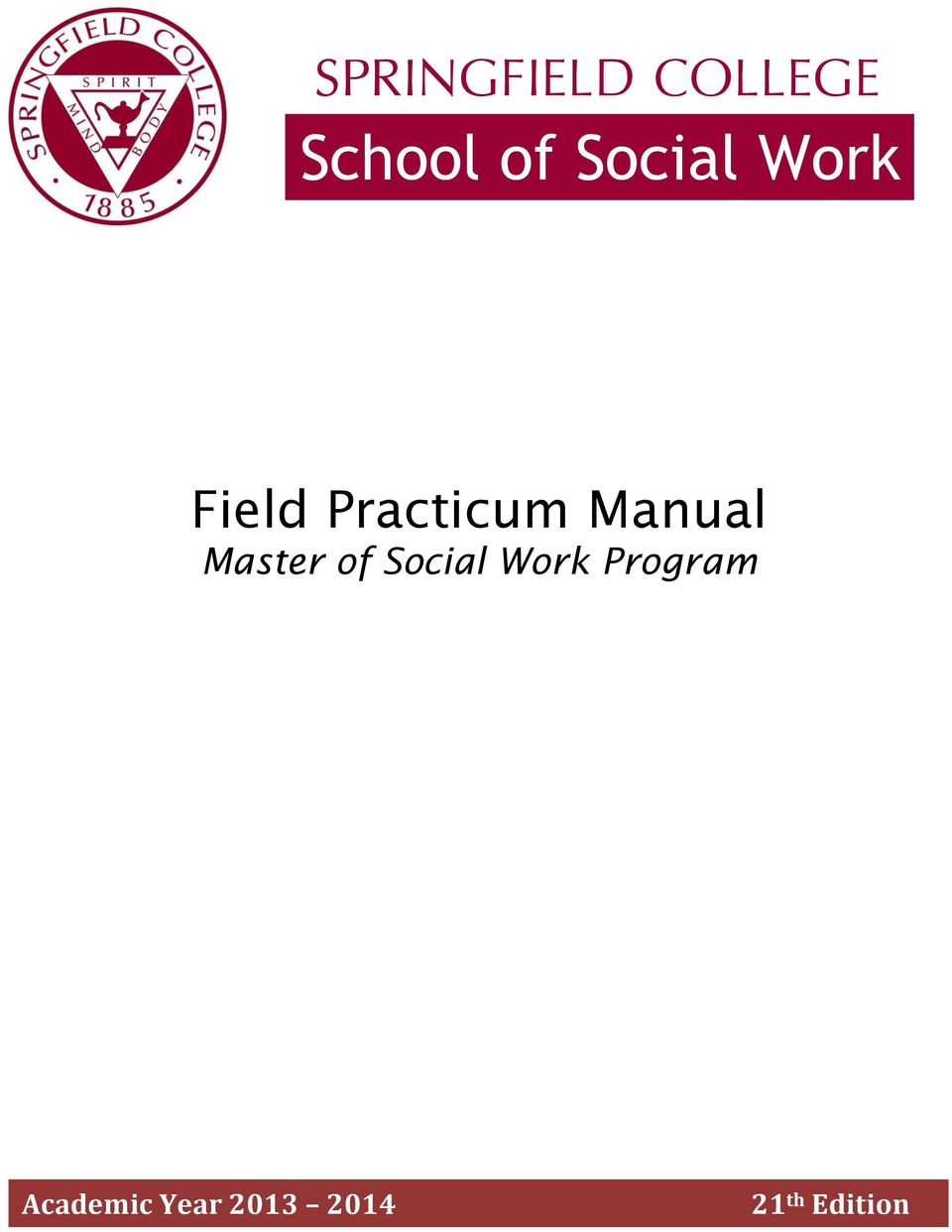Manual Master of Social Work