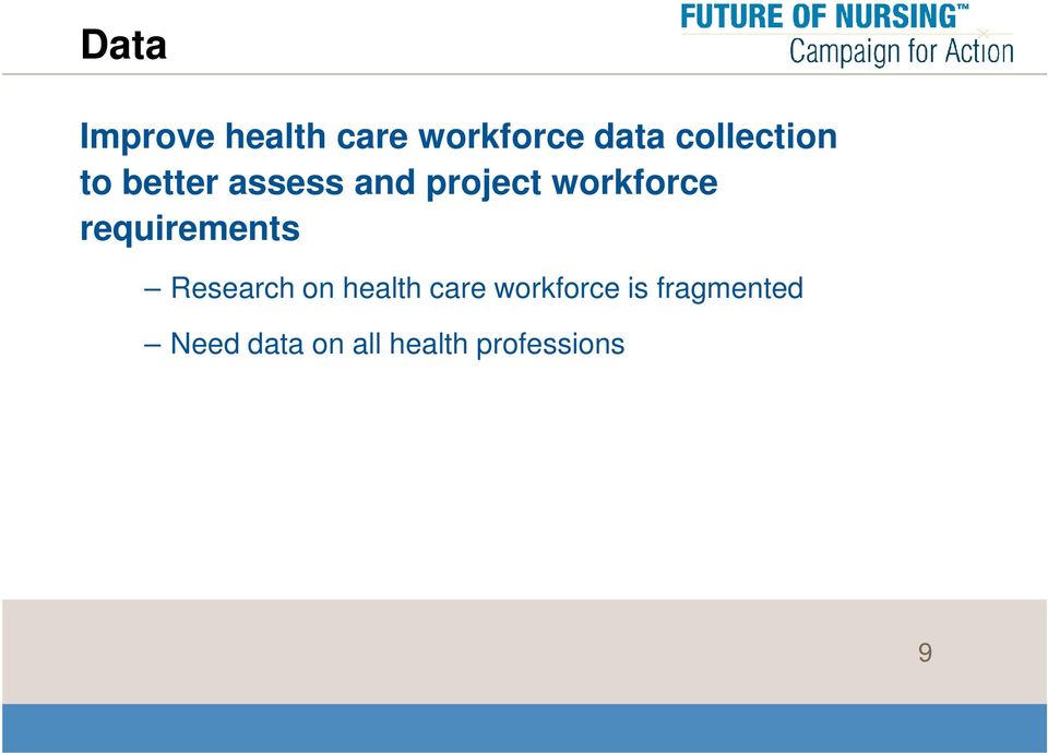 workforce requirements Research on health care