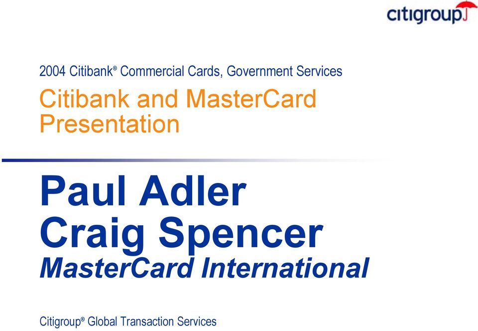 Presentation Paul Adler Craig Spencer