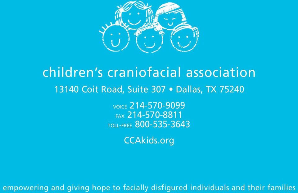 214-570-8811 TOLL-FREE 800-535-3643 CCAkids.
