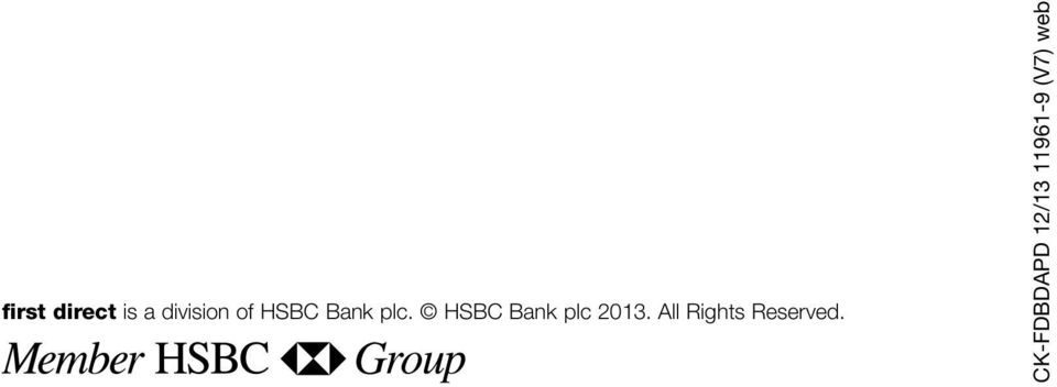 HSBC Bank plc 2013.