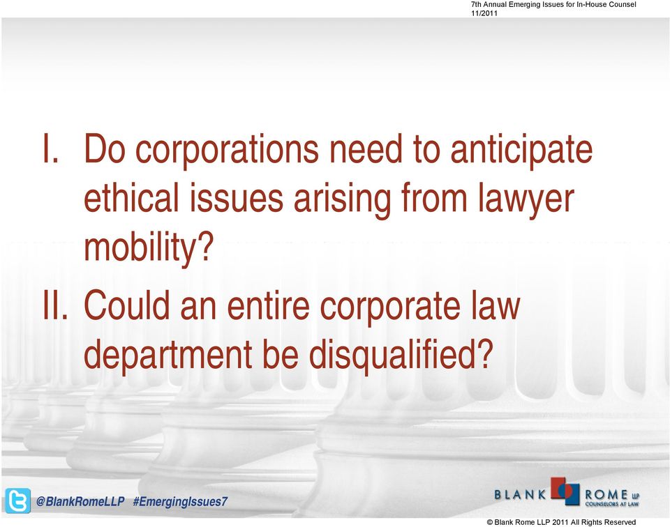 from lawyer mobility? II.