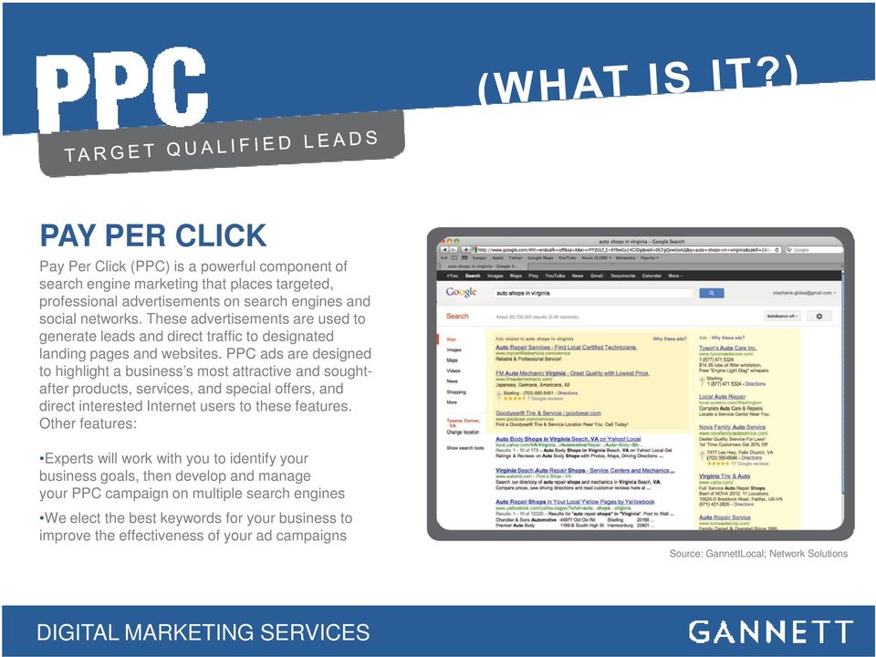PPC ads are designed to highlight a business s most attractive and soughtafter products, services, and special offers, and direct interested Internet users to these features.