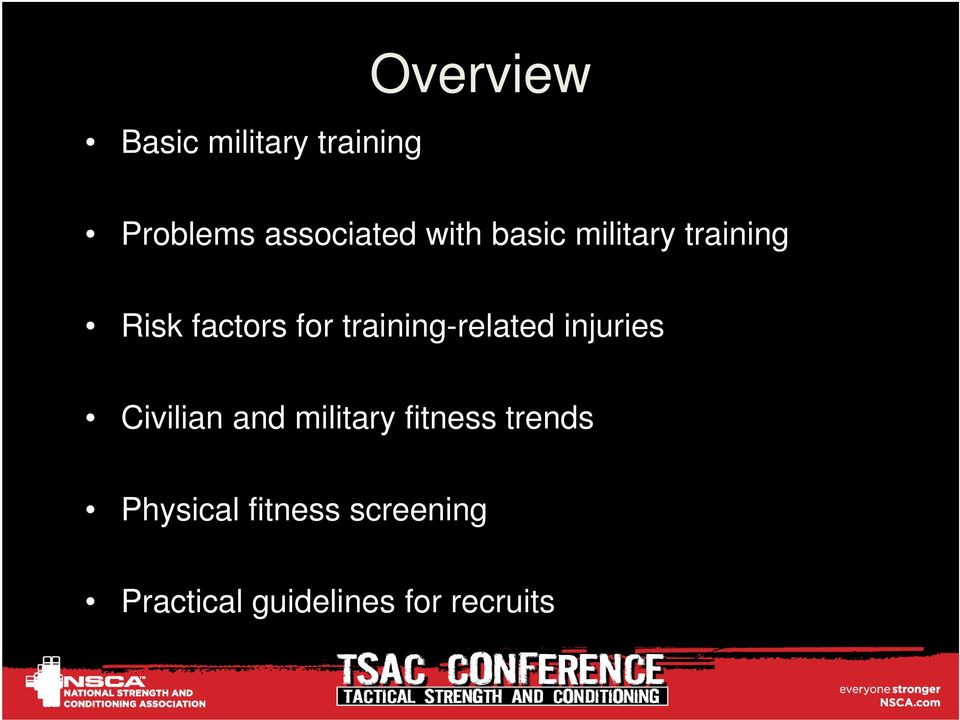 training-related injuries Civilian and military fitness