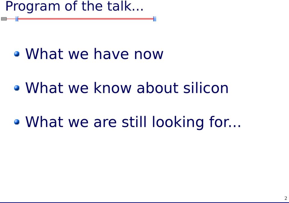 we know about silicon