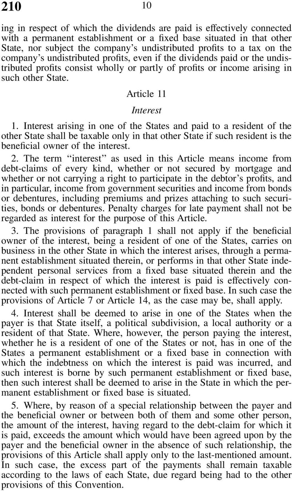 Article 11 Interest 1.