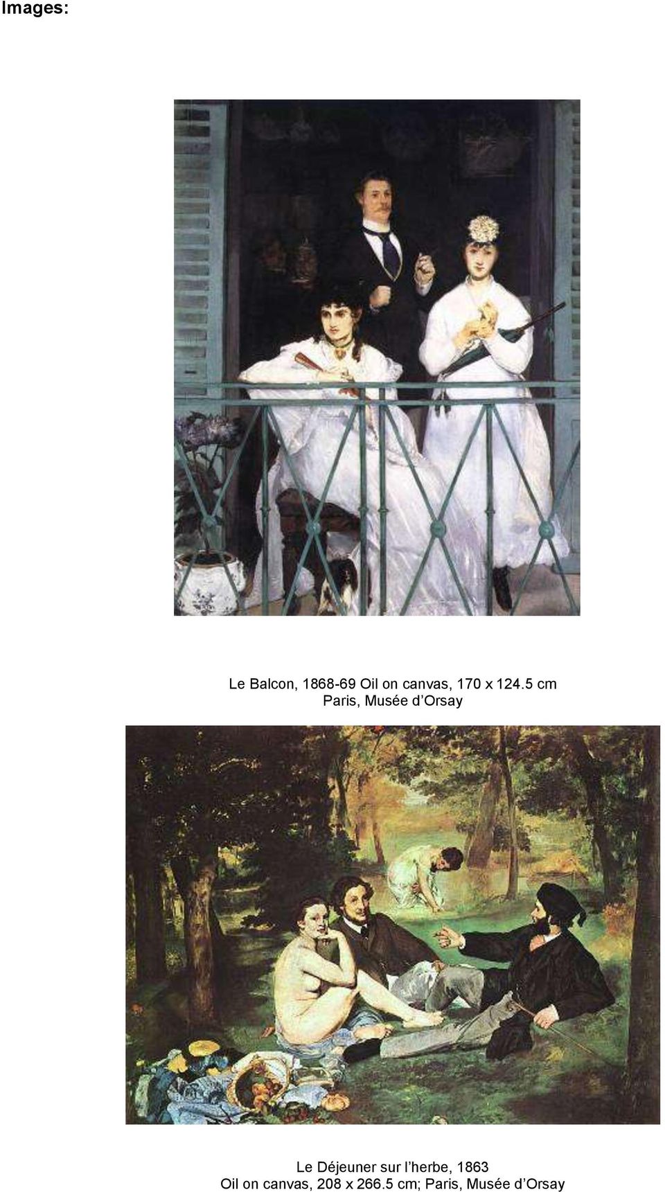 Le Balcon, 1868-69 Oil on canvas, 170 x 124.