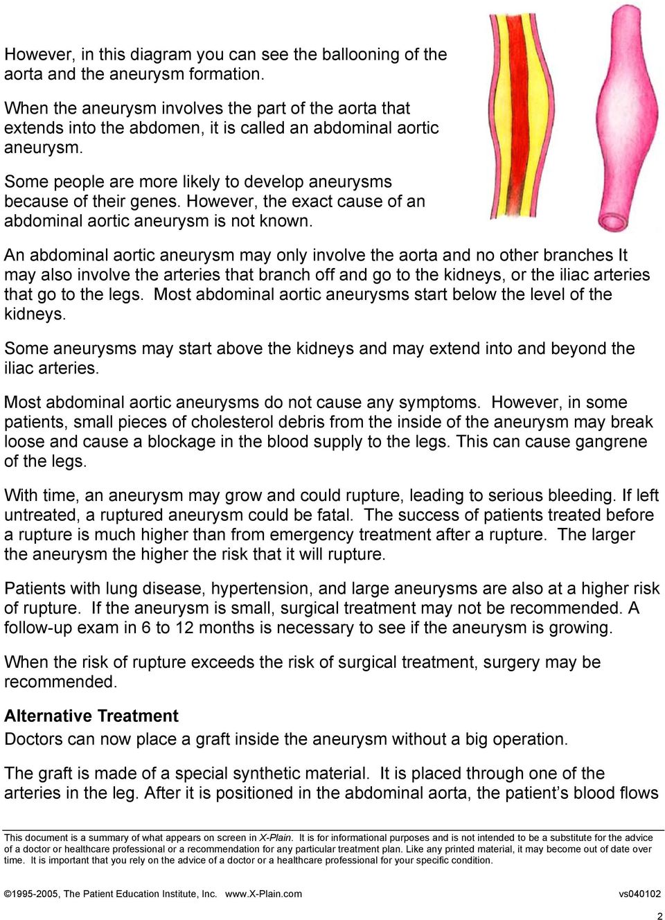 However, the exact cause of an abdominal aortic aneurysm is not known.