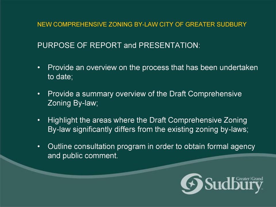 Highlight the areas where the Draft Comprehensive Zoning By-law significantly differs from