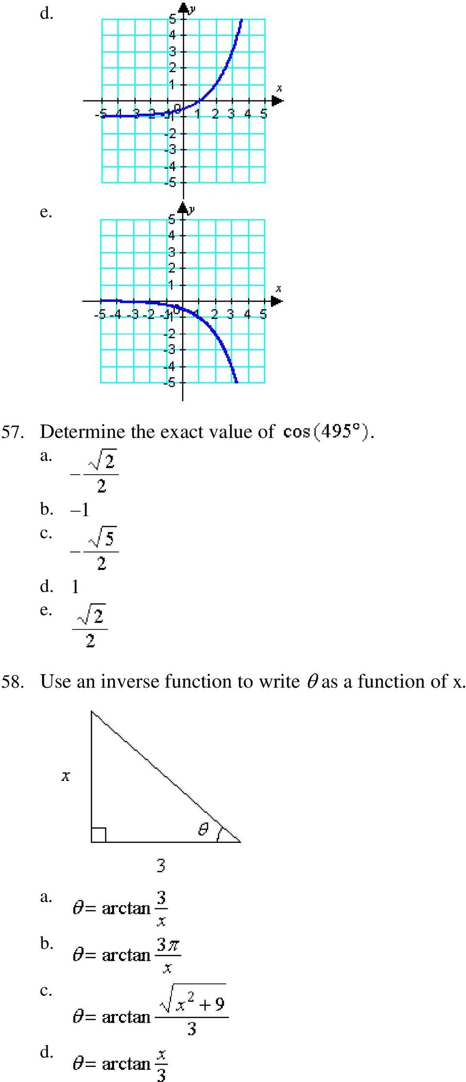 Use an inverse function
