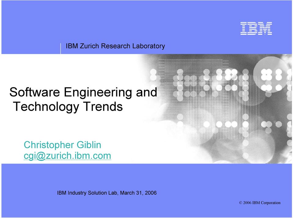 Software Engineering and Technology Trends