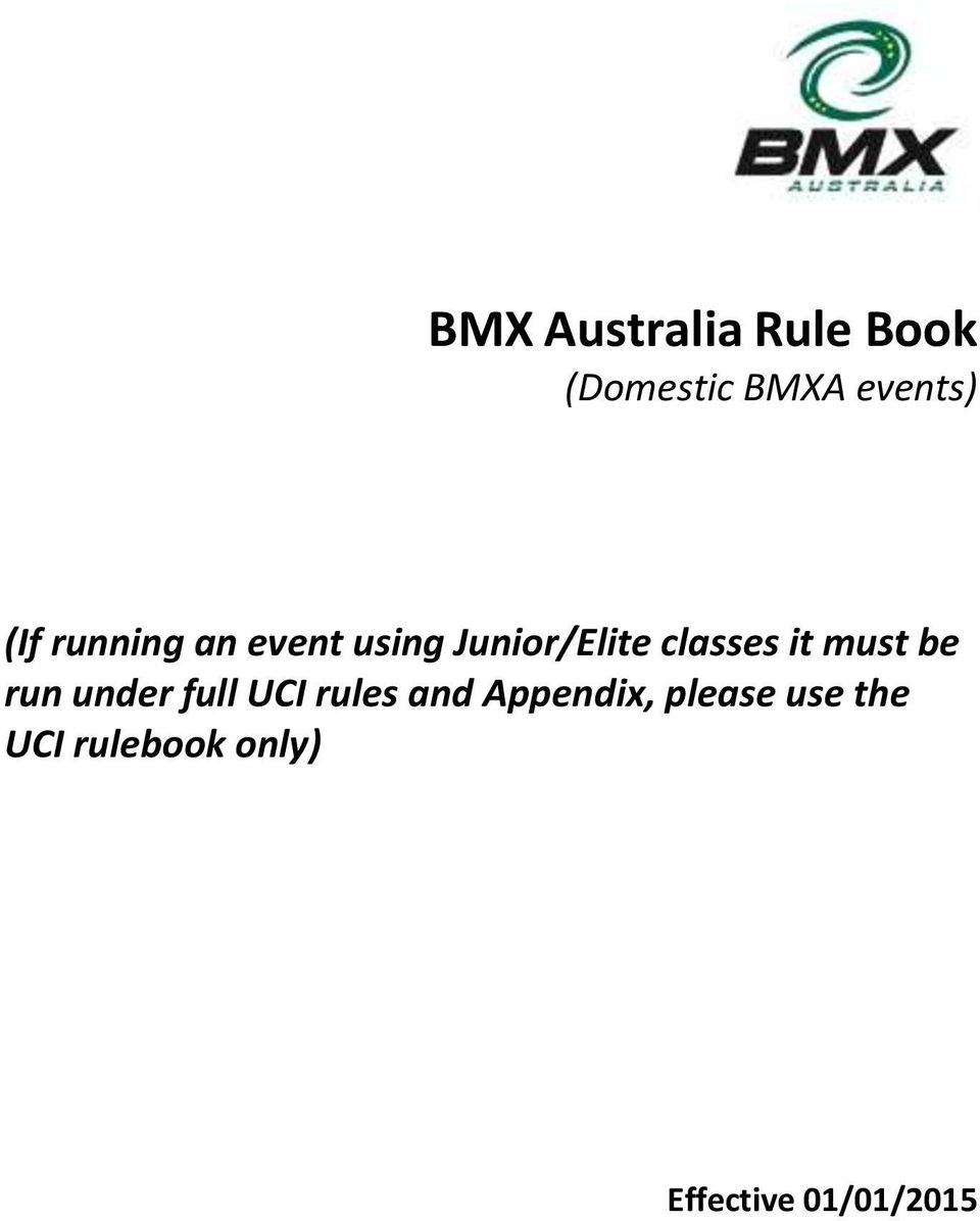 it must be run under full UCI rules and Appendix,