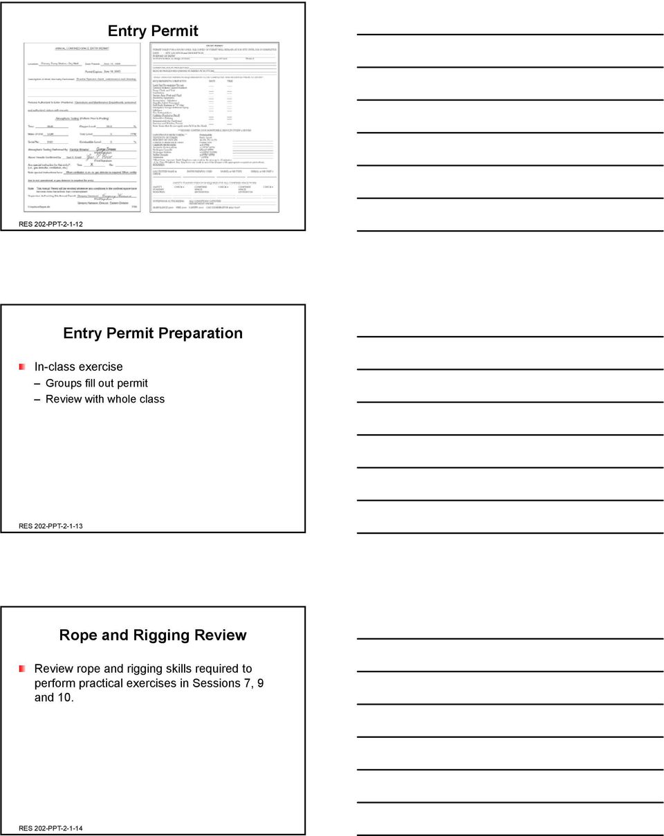 202-PPT-2-1-13 Rope and Rigging Review Review rope and rigging skills