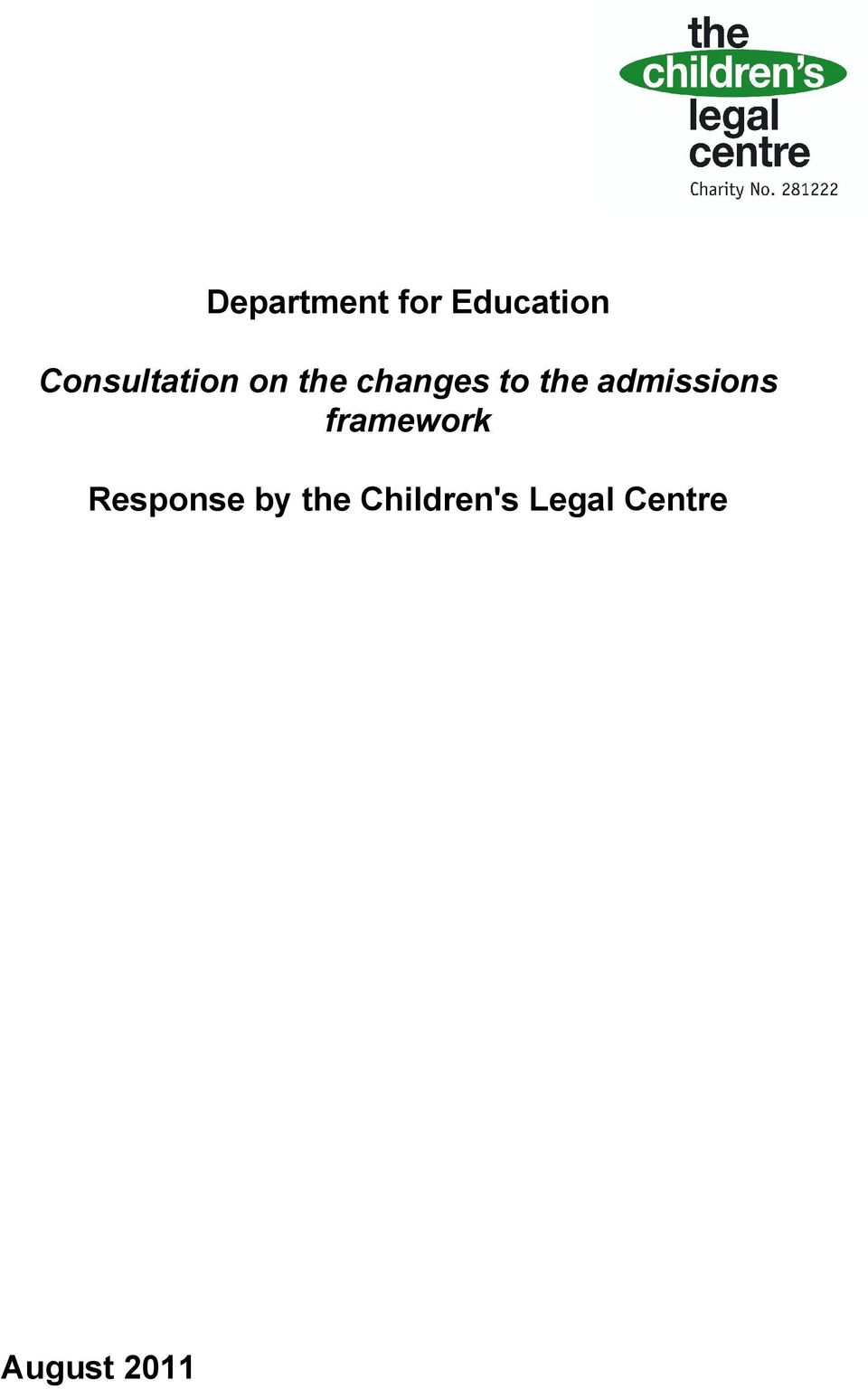 the admissions framework