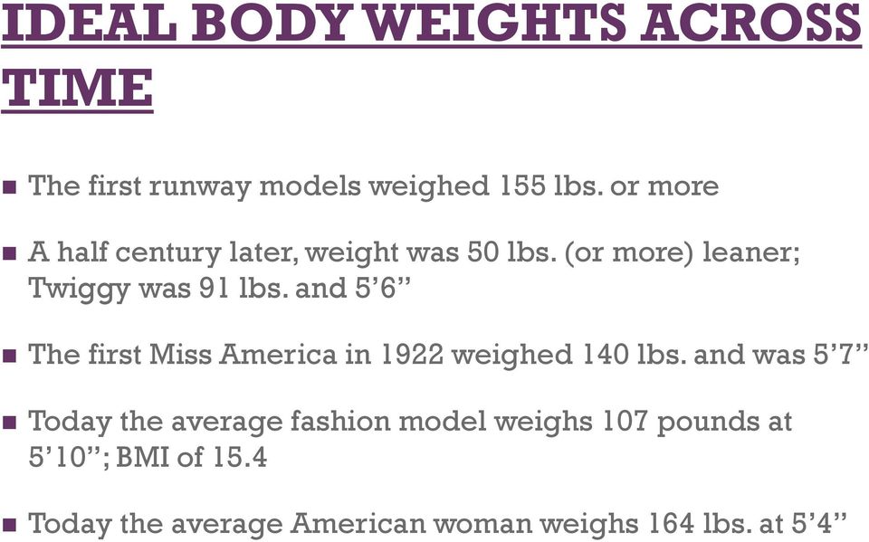 and 5 6 The first Miss America in 1922 weighed 140 lbs.
