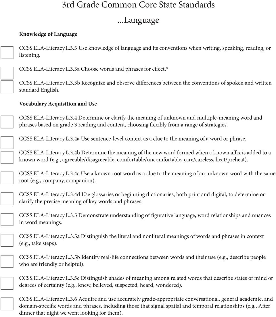 CCSS.ELA-Literacy.L.3.4a Use sentence-level context as a clue to the meaning of a word or phrase. CCSS.ELA-Literacy.L.3.4b Determine the meaning of the new word formed when a known affix is added to a known word (e.
