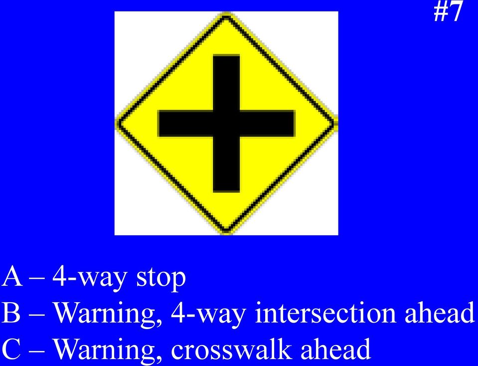 intersection ahead