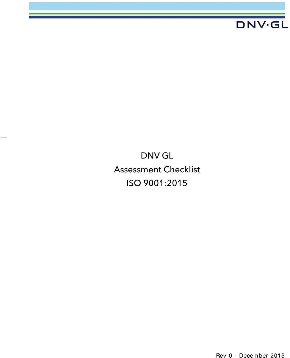 Checklist ISO