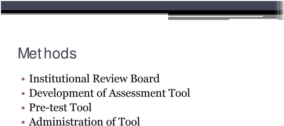 of Assessment Tool