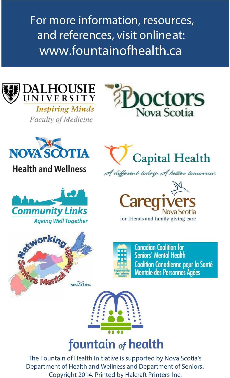 ca The Fountain of Health Initiative is supported by Nova Scotia s