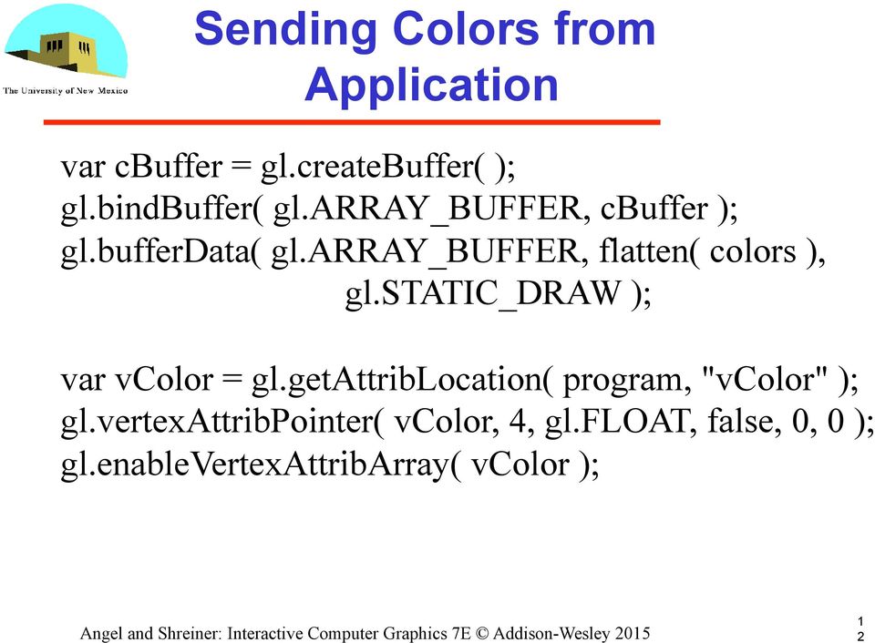 static_draw ); var vcolor = gl.getattriblocation( program, "vcolor" ); gl.