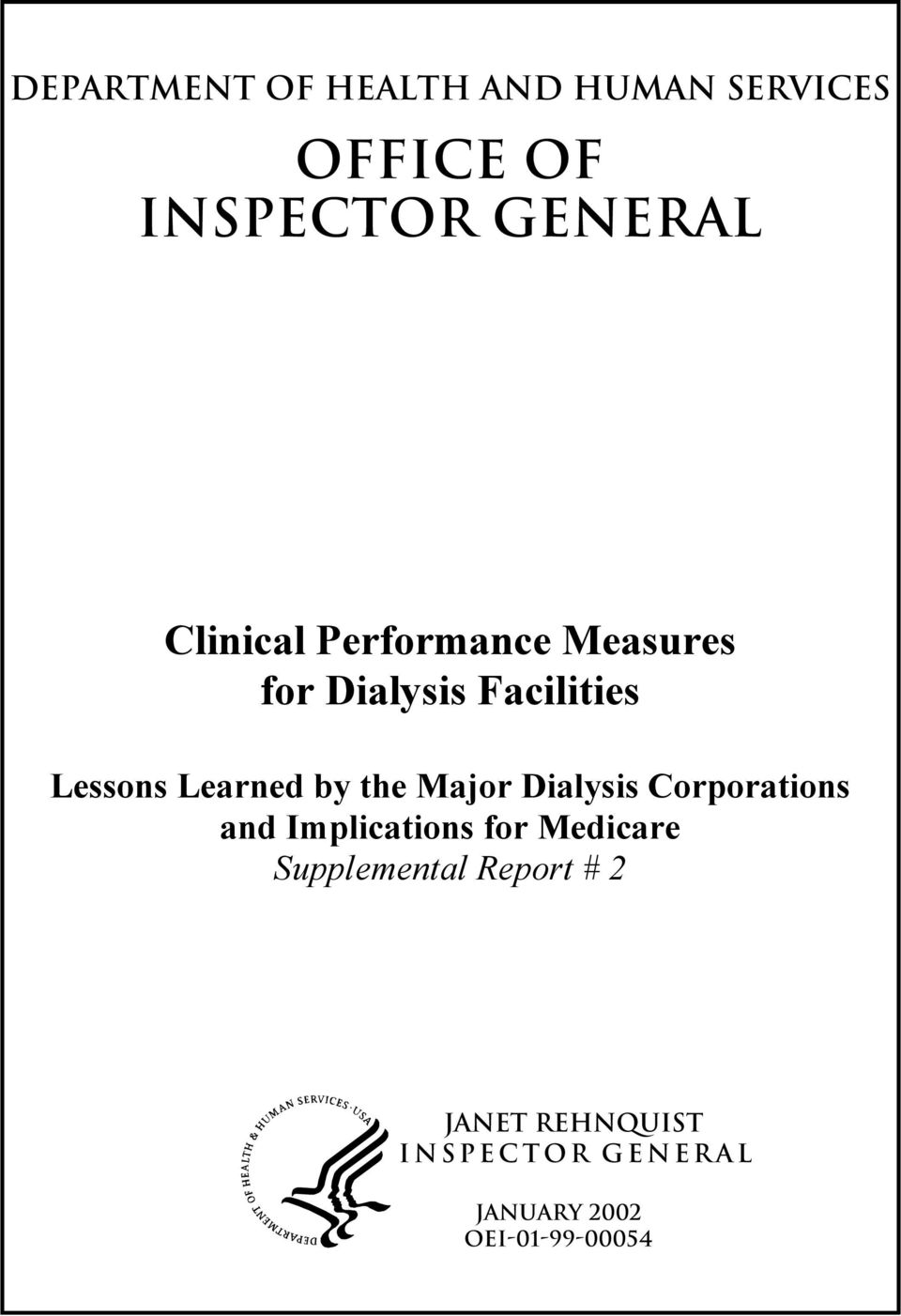 the Major Dialysis Corporations and Implications for Medicare