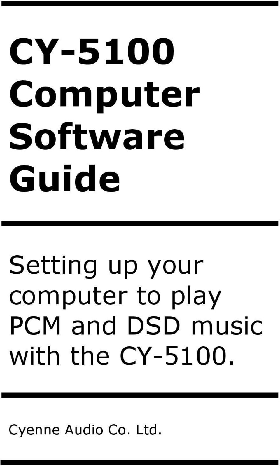 to play PCM and DSD music with
