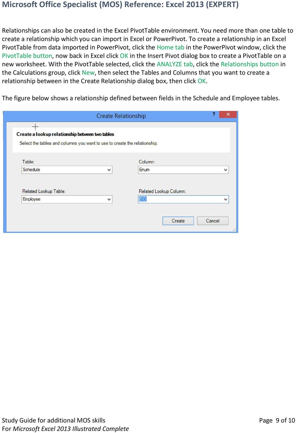 Pivot dialog box to create a PivotTable on a new worksheet.