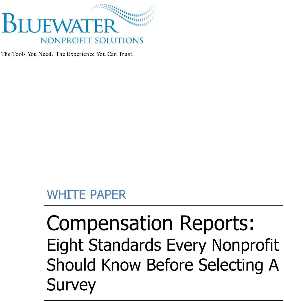 WHITE PAPER Compensation Reports: