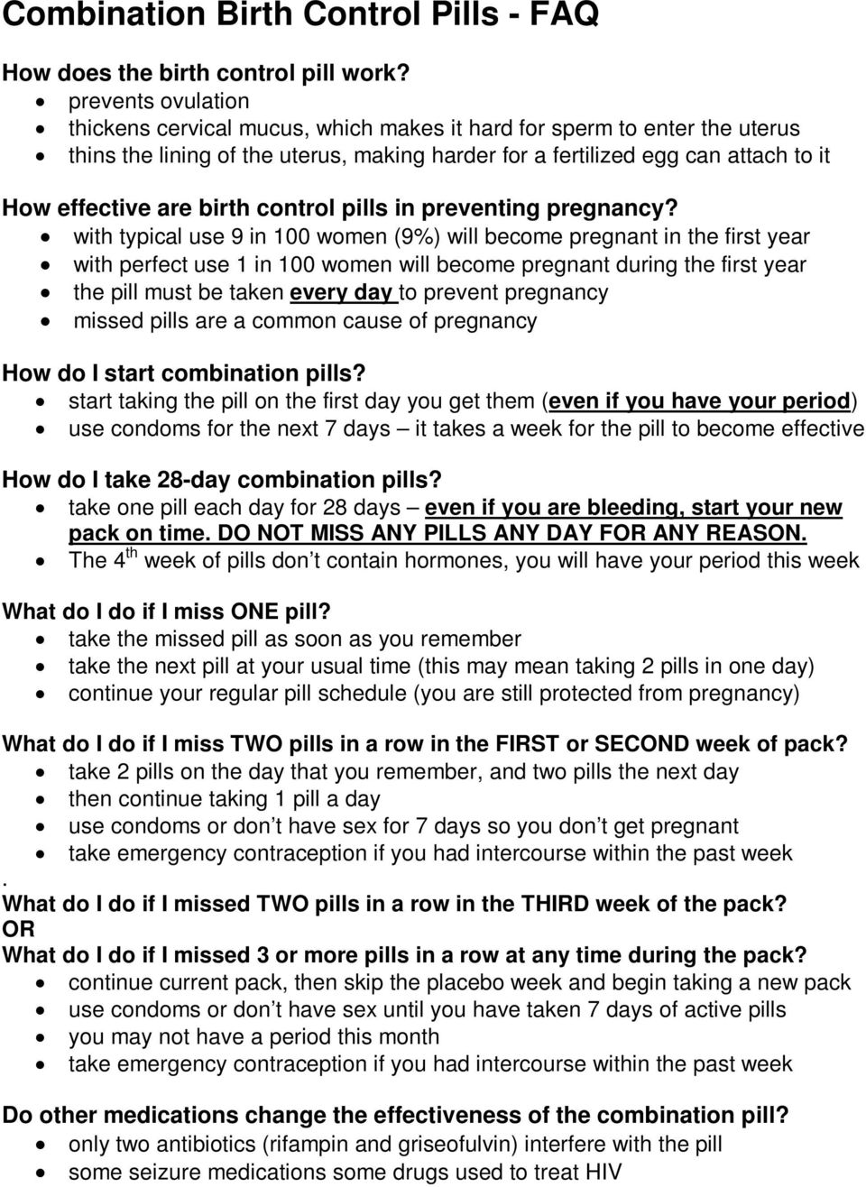 birth control pills in preventing pregnancy?