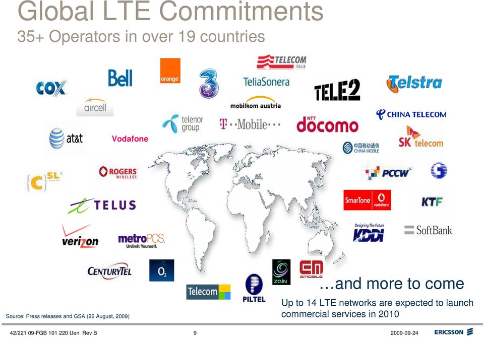 and more to come Up to 14 LTE networks are expected to