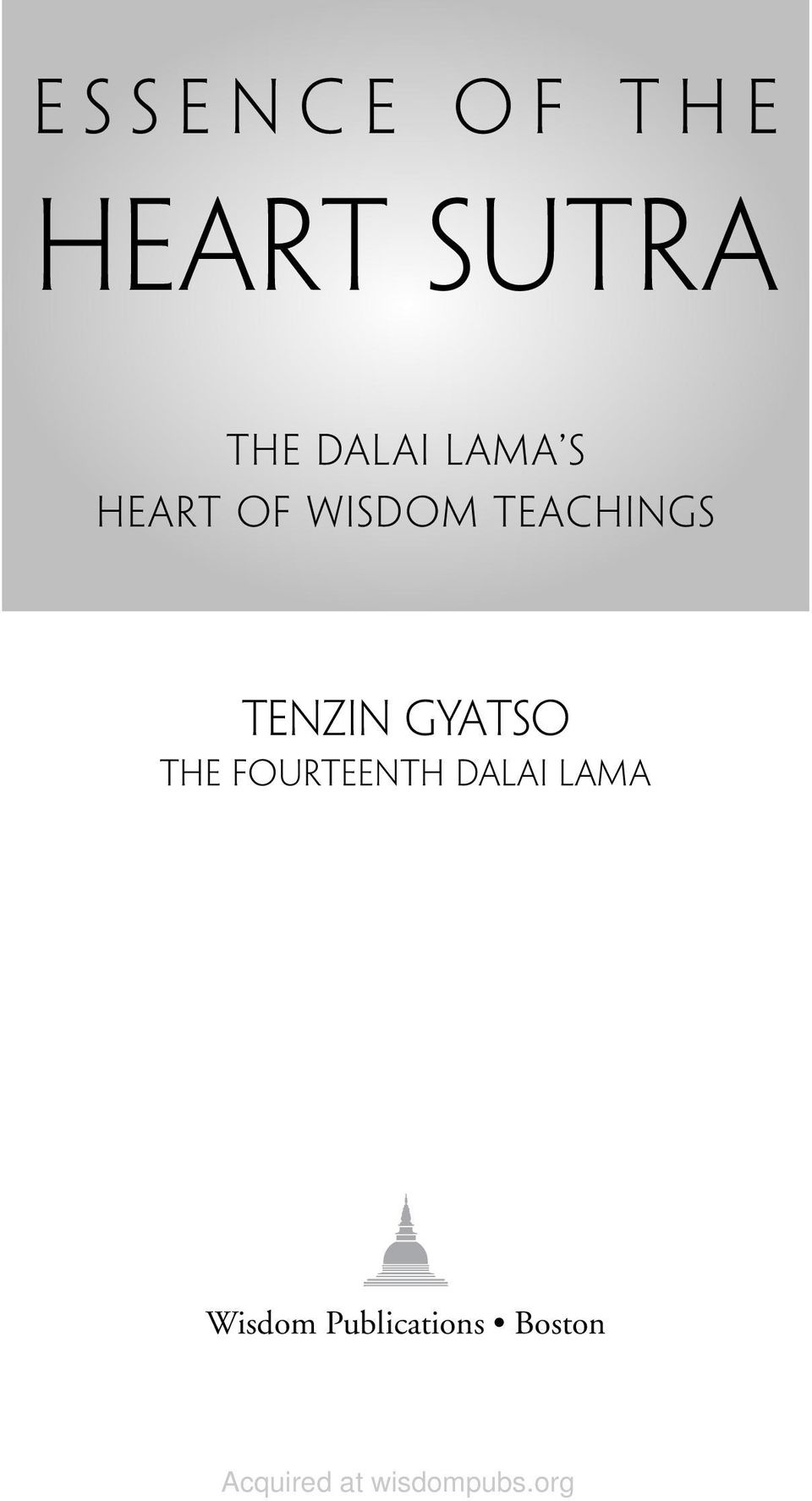Teachings Tenzin Gyatso the