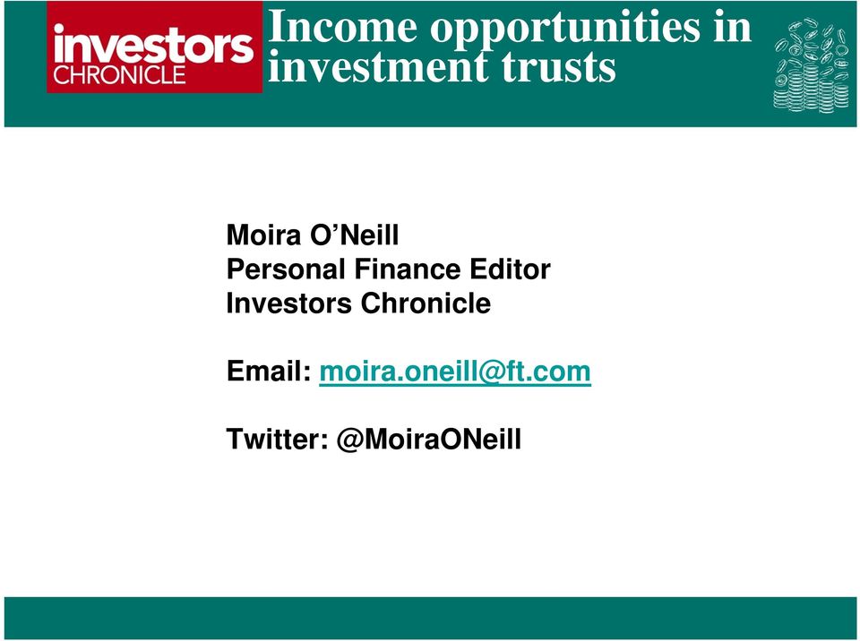 Finance Editor Investors Chronicle