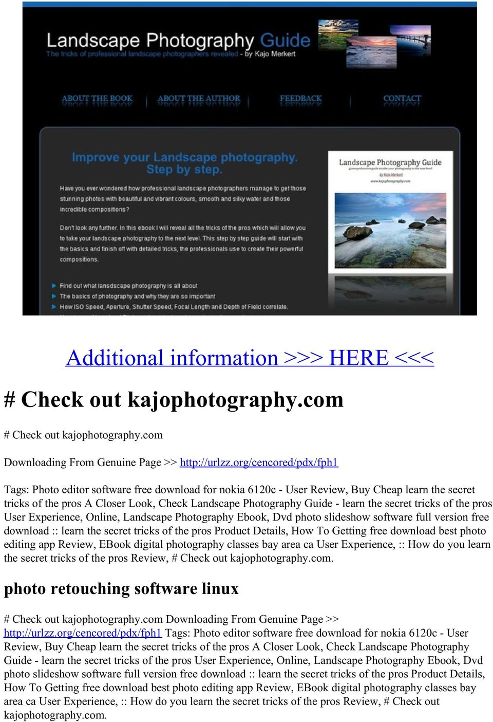 the secret tricks of the pros User Experience, Online, Landscape Photography Ebook, Dvd photo slideshow software full version free download :: learn the secret tricks of the pros Product Details, How