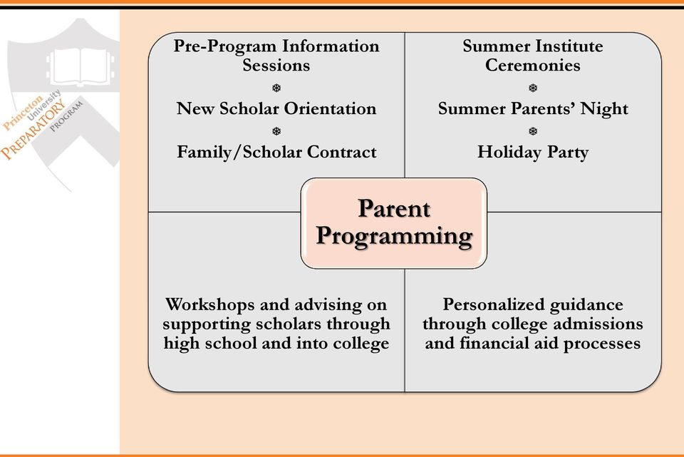 Programming Workshops and advising on supporting scholars through high school