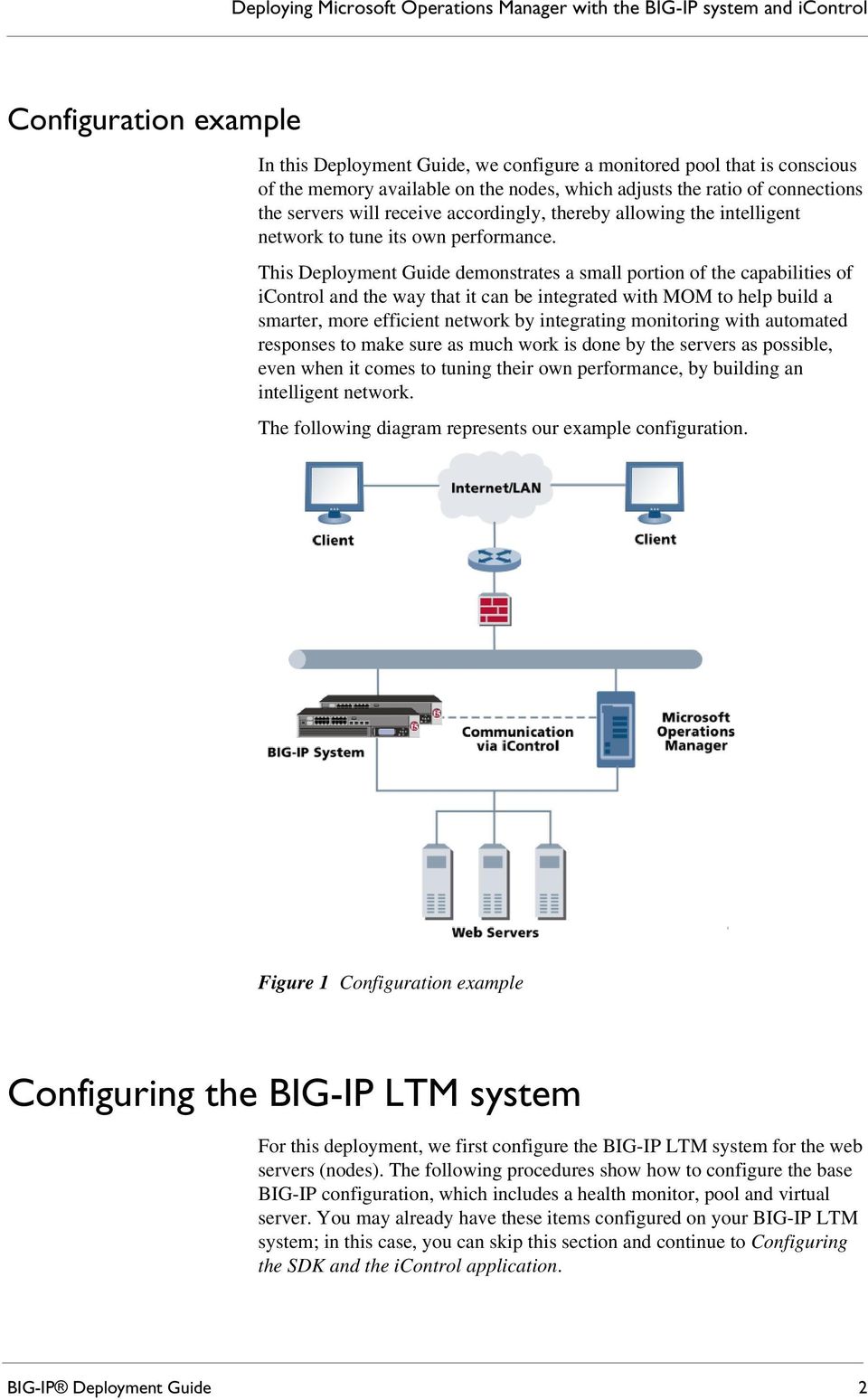 This Deployment Guide demonstrates a small portion of the capabilities of icontrol and the way that it can be integrated with MOM to help build a smarter, more efficient network by integrating
