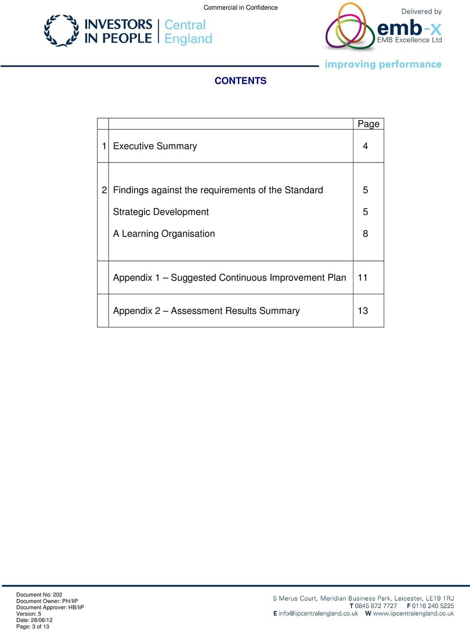 Organisation 5 5 8 Appendix 1 Suggested Continuous