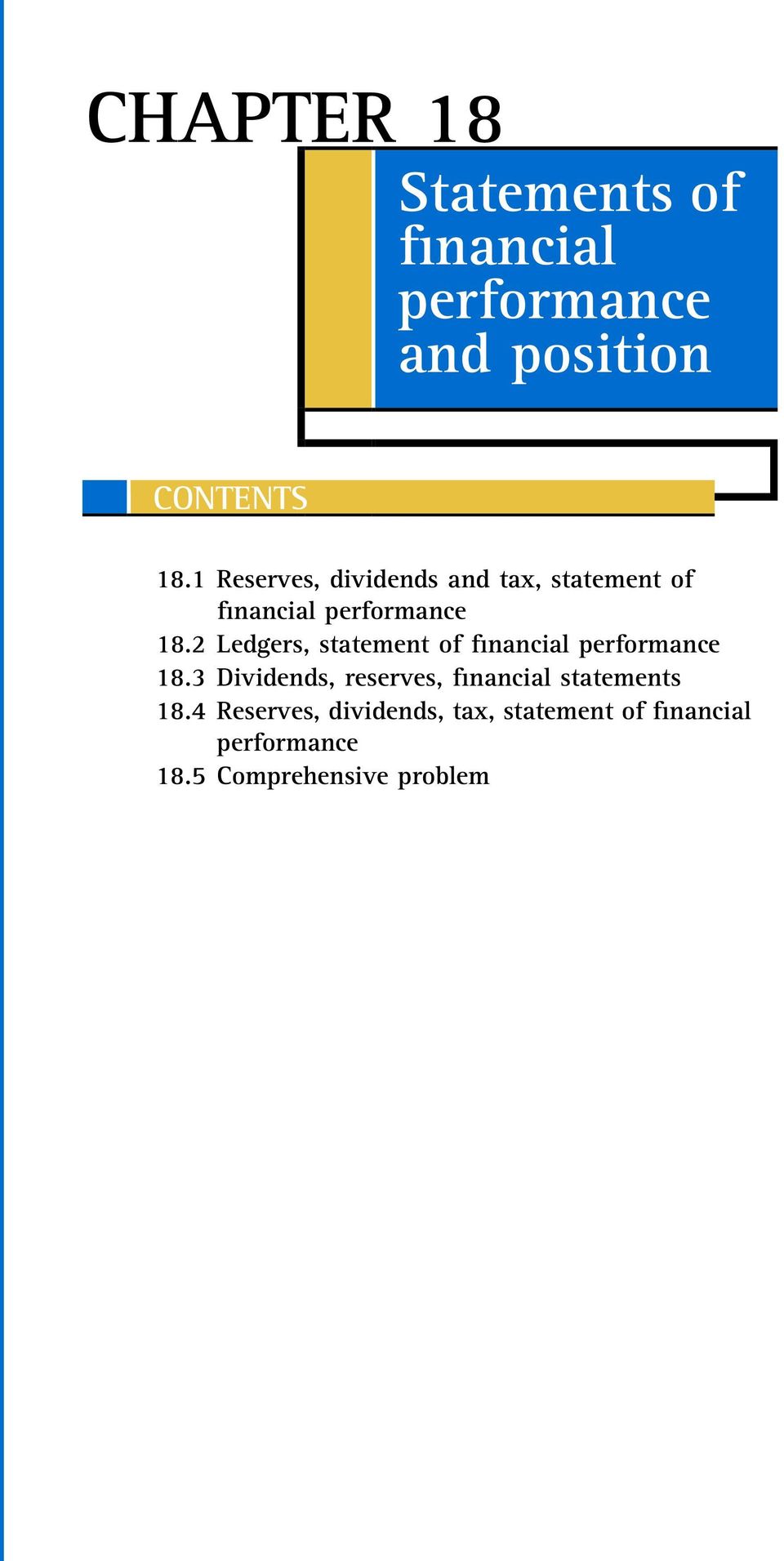 2 Ledgers, statement of financial performance 18.