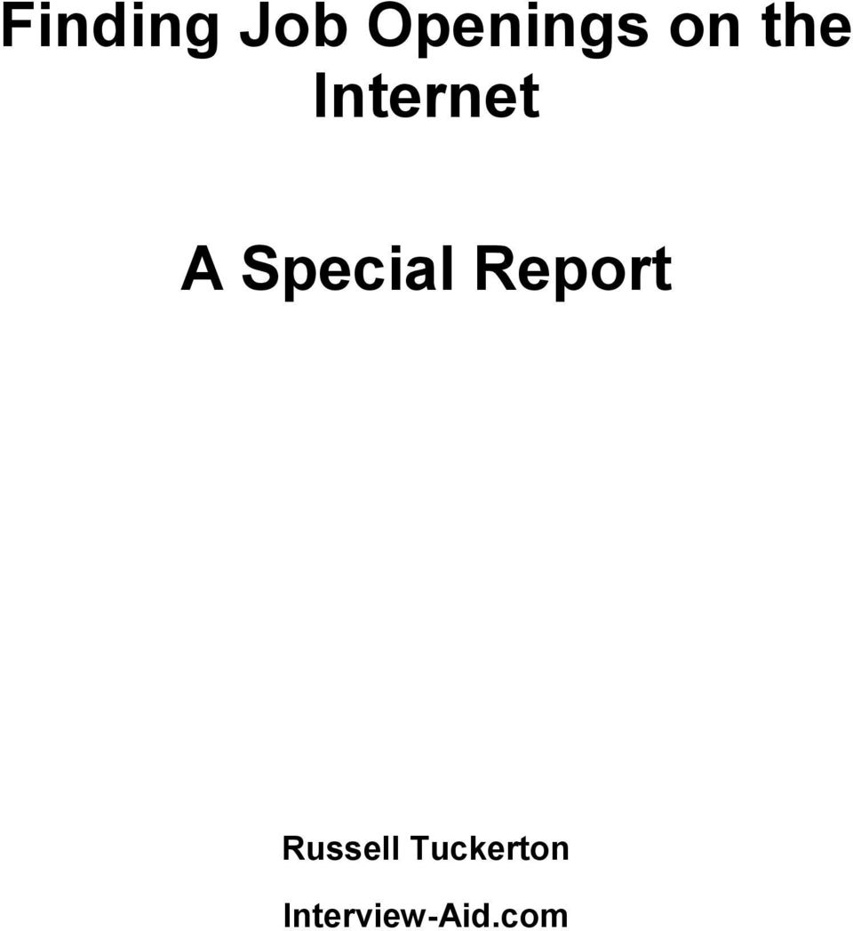 Special Report Russell