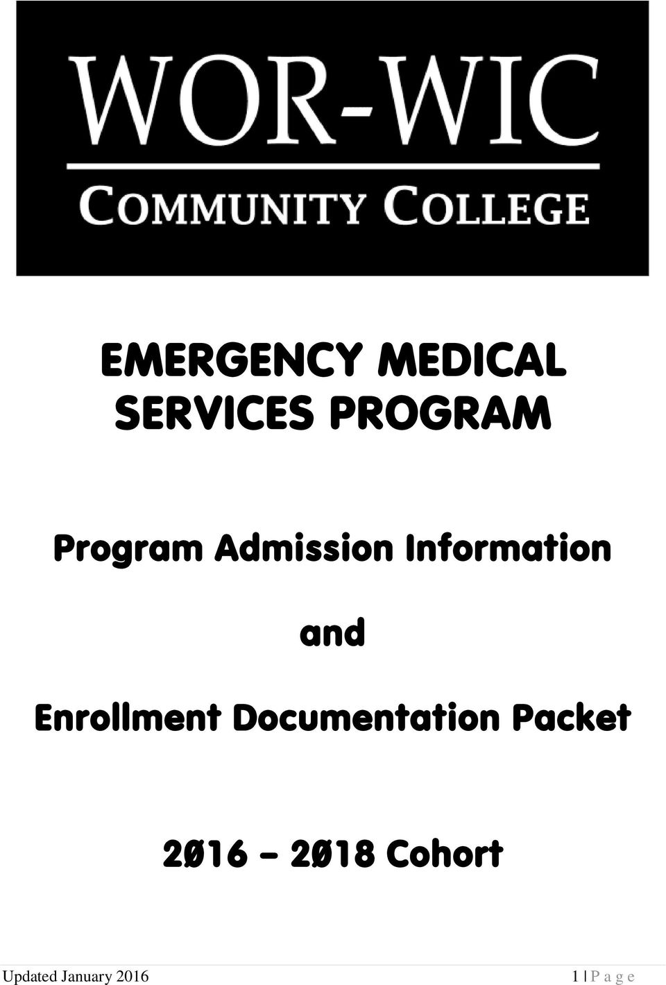 Information and Enrollment