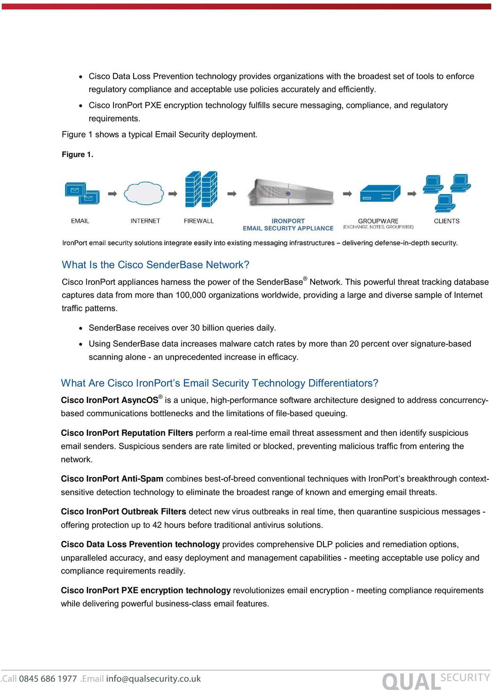 Cisco IronPort appliances harness the power of the SenderBase Network.