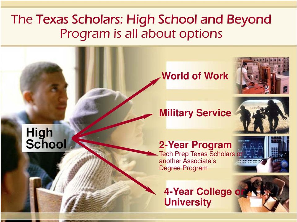 2-Year Program Tech Prep Texas Scholars or another