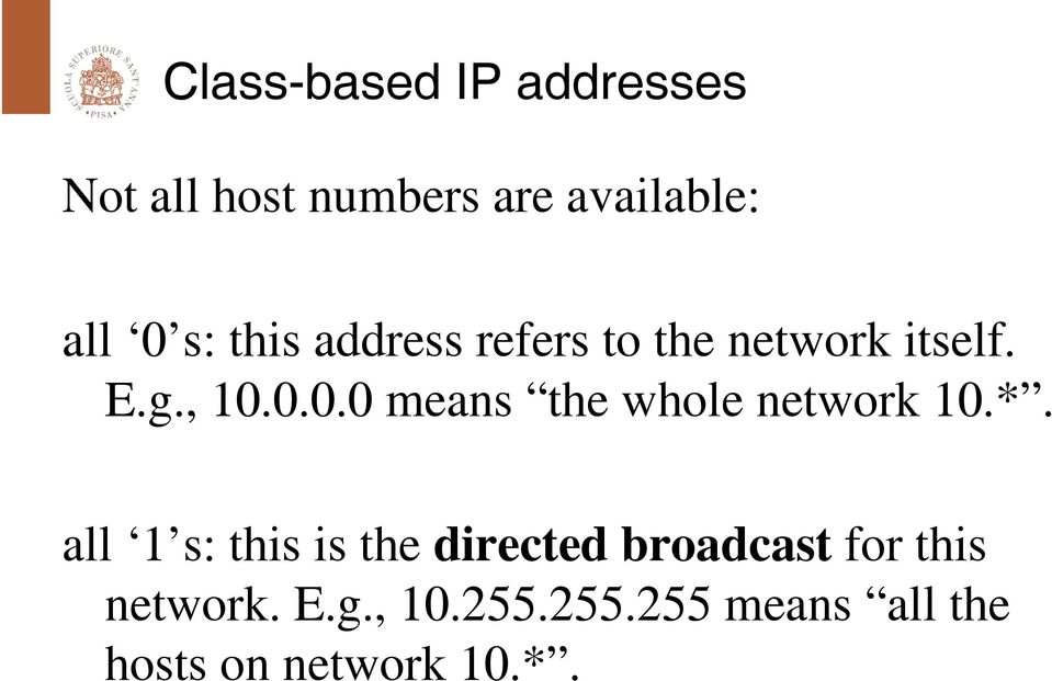 0.0.0 means the whole network 10.*.