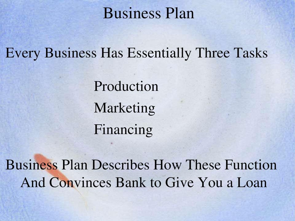 Marketing Financing Business Plan