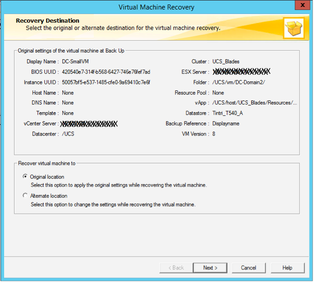 Figure 21: Select Restore Type NetBackup is also rich in feature for VMware restore operations.