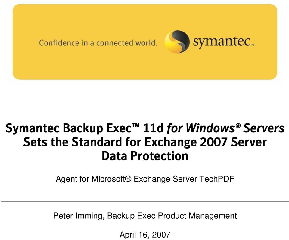 Protection Agent for Microsoft Exchange Server
