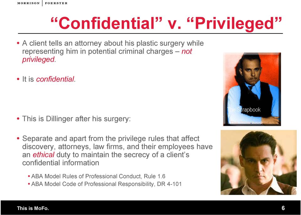 privileged. It is confidential.