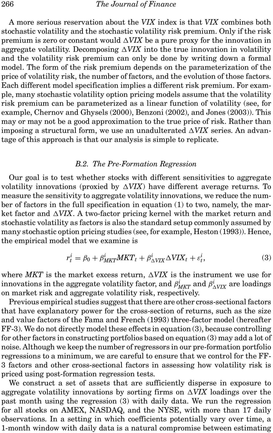 Decomposing VIX into the true innovation in volatility and the volatility risk premium can only be done by writing down a formal model.